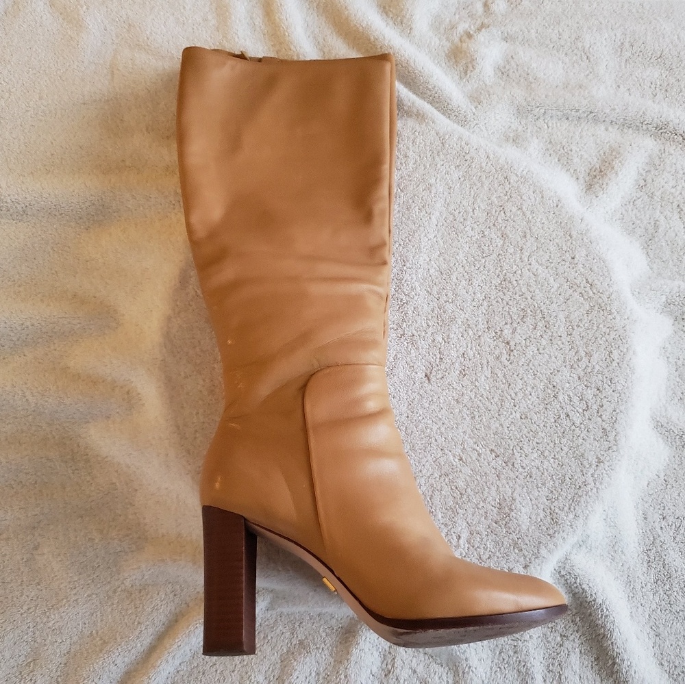 Pour La Victoire Tan leather boots